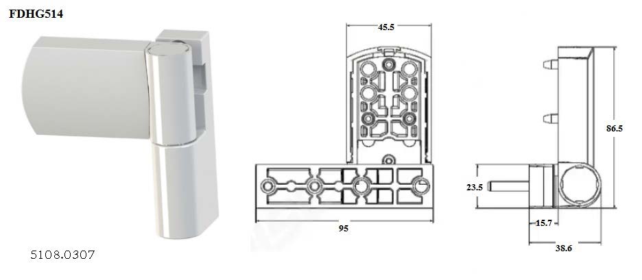 Smart 3D Hinge 85mm 