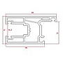 Sliding Door Sash 66; Slim